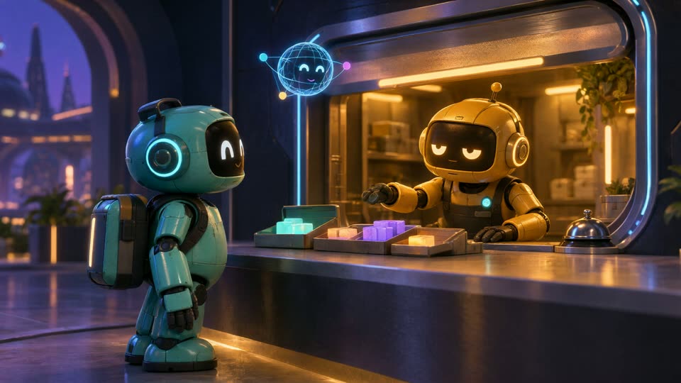 The token packing desk — first frame of the tokens episode